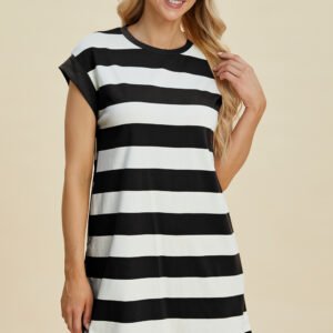 Striped Cap Sleeve Mini Dress – Casual Resort Style - image 6