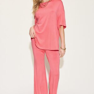 Bamboo T-Shirt & Flare Pants Set - Lounge & Resort Wear - image 4