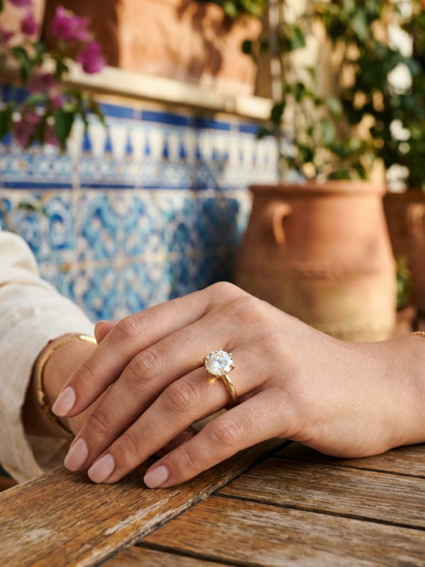 Moissanite vs diamond engagement ring comparison | Lexazi