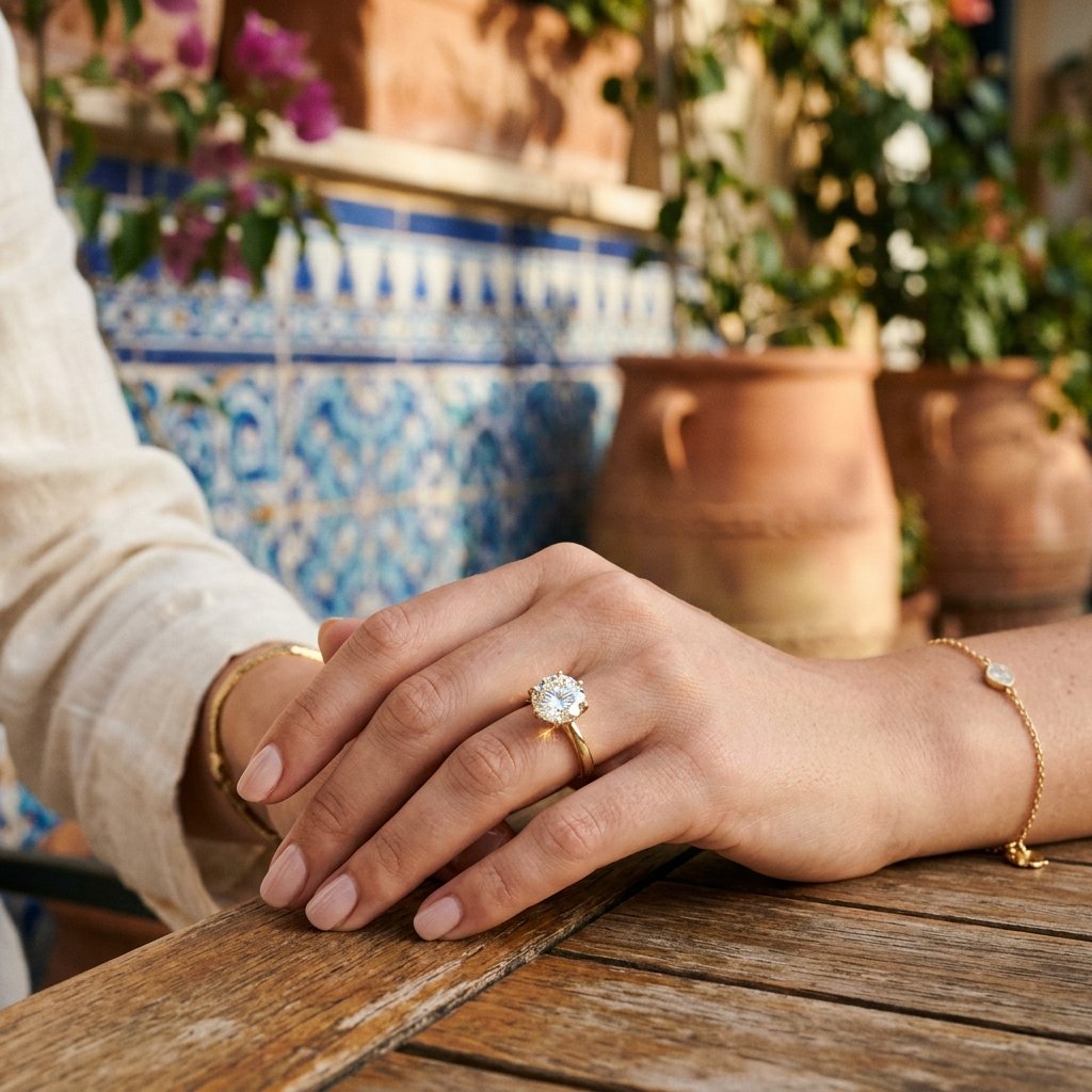 Moissanite vs diamond engagement ring comparison | Lexazi
