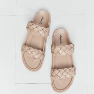 Braided Faux Leather Slippers — Open Toe Resort Comfort - image 5