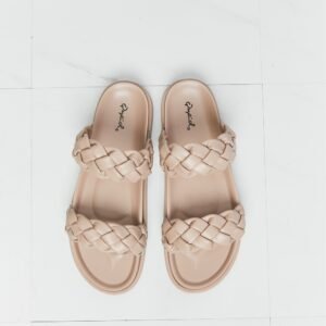 Braided Faux Leather Slippers — Open Toe Resort Comfort - image 6