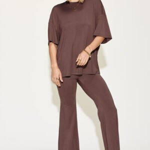 Bamboo T-Shirt & Flare Pants Set - Lounge & Resort Wear - image 5