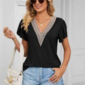 Petal Sleeve V-Neck Top for Coastal Resort Style - image 6