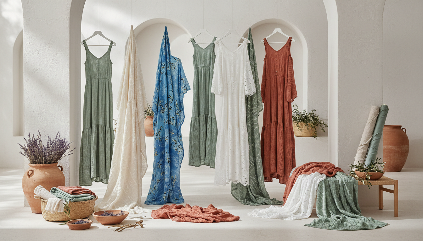 Fabric Choices That Capture the Mediterranean Spirit - dresses | LEXAZI