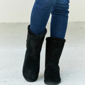 Faux Suede Boots with Bow Detail for Winter - image 5