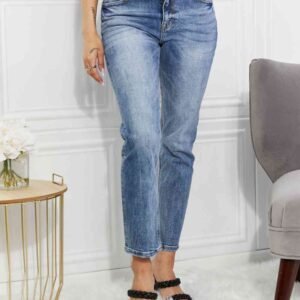 High-Rise Slim Straight Jeans — Coastal Denim Style - image 2