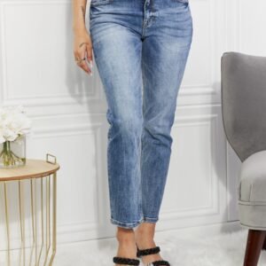 High-Rise Slim Straight Jeans — Coastal Denim Style - image 3