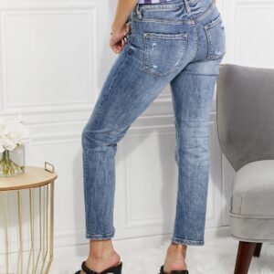 High-Rise Slim Straight Jeans — Coastal Denim Style - image 4
