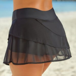 Layered Swim Skirt with Moderate Stretch — Coastal Style - image 6