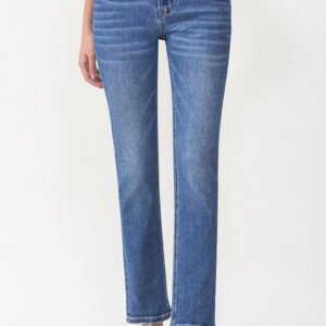 Midrise Slim Ankle Straight Jeans — Classic Medium Wash - image 3