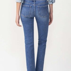 Midrise Slim Ankle Straight Jeans — Classic Medium Wash - image 4