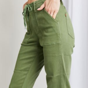 Drawstring Waist Jeans with Pockets for Casual Resort Style - image 7