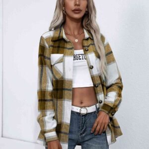 Plaid Button-Up Flannel Shirt — Cozy Mediterranean Outerwear - image 2
