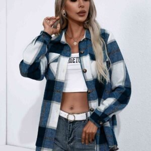 Plaid Button-Up Flannel Shirt — Cozy Mediterranean Outerwear - image 4