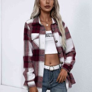 Plaid Button-Up Flannel Shirt — Cozy Mediterranean Outerwear - image 6