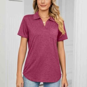 Johnny Collar Polo Shirt with Curved Hem for Resort Style - image 3