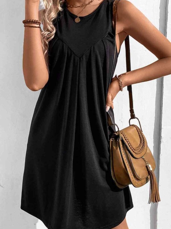 Round Neck Sleeveless Mini Dress for Coastal Getaways - alternate view