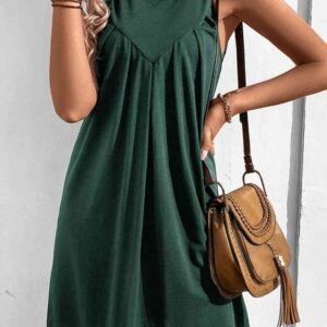 Round Neck Sleeveless Mini Dress for Coastal Getaways - image 3