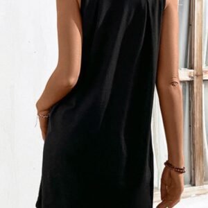 Round Neck Sleeveless Mini Dress for Coastal Getaways - image 6