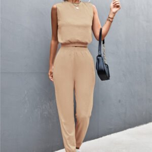 Sleeveless Top & Jogger Set – Casual Comfort for Resort Days - image 6