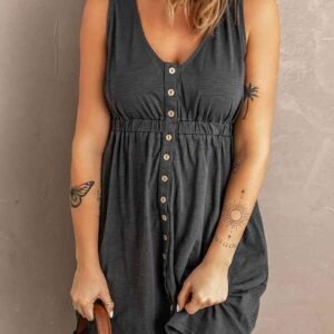 Sleeveless V-Neck Mini Dress with Pockets for Resort Days - image 2