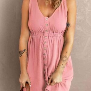 Sleeveless V-Neck Mini Dress with Pockets for Resort Days - image 6