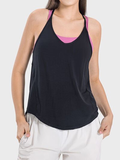 Spaghetti Strap Scoop Neck Cami Top for Resort Style - alternate view