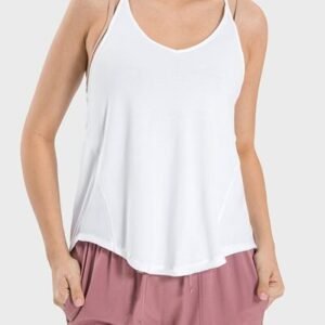 Spaghetti Strap Scoop Neck Cami Top for Resort Style - image 5