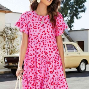 Tiered Flounce Sleeve Dress – Casual Mediterranean Style - image 3