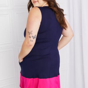 Two-Tone Sleeveless Mini Dress with Pockets for Resort - image 3