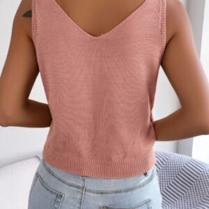 V-Neck Cable Knit Tank Top — Resort Style - image 6