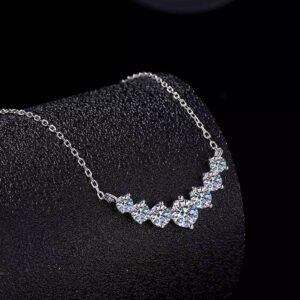 1.7 Carat Moissanite 925 Sterling Silver Necklace - image 5