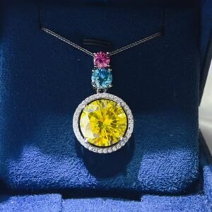 11.5 Carat Moissanite Sterling Silver Necklace - image 2