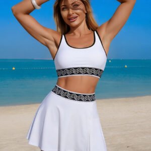 Contrast Trim Tank Skort Set - Lands End Swimming Costumes - image 2