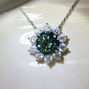 5 Carat Moissanite 925 Sterling Silver Pendant Necklace - image 1