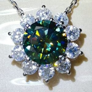 5 Carat Moissanite 925 Sterling Silver Pendant Necklace - image 3