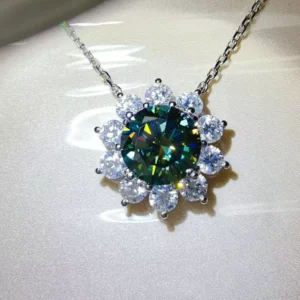 5 Carat Moissanite 925 Sterling Silver Pendant Necklace - image 5