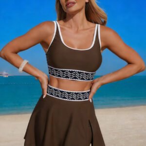 Contrast Trim Tank Skort Set - Lands End Swimming Costumes - image 4