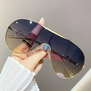 Gradient Aviator Sunglasses - Metal Frame UV400 Protection - image 2