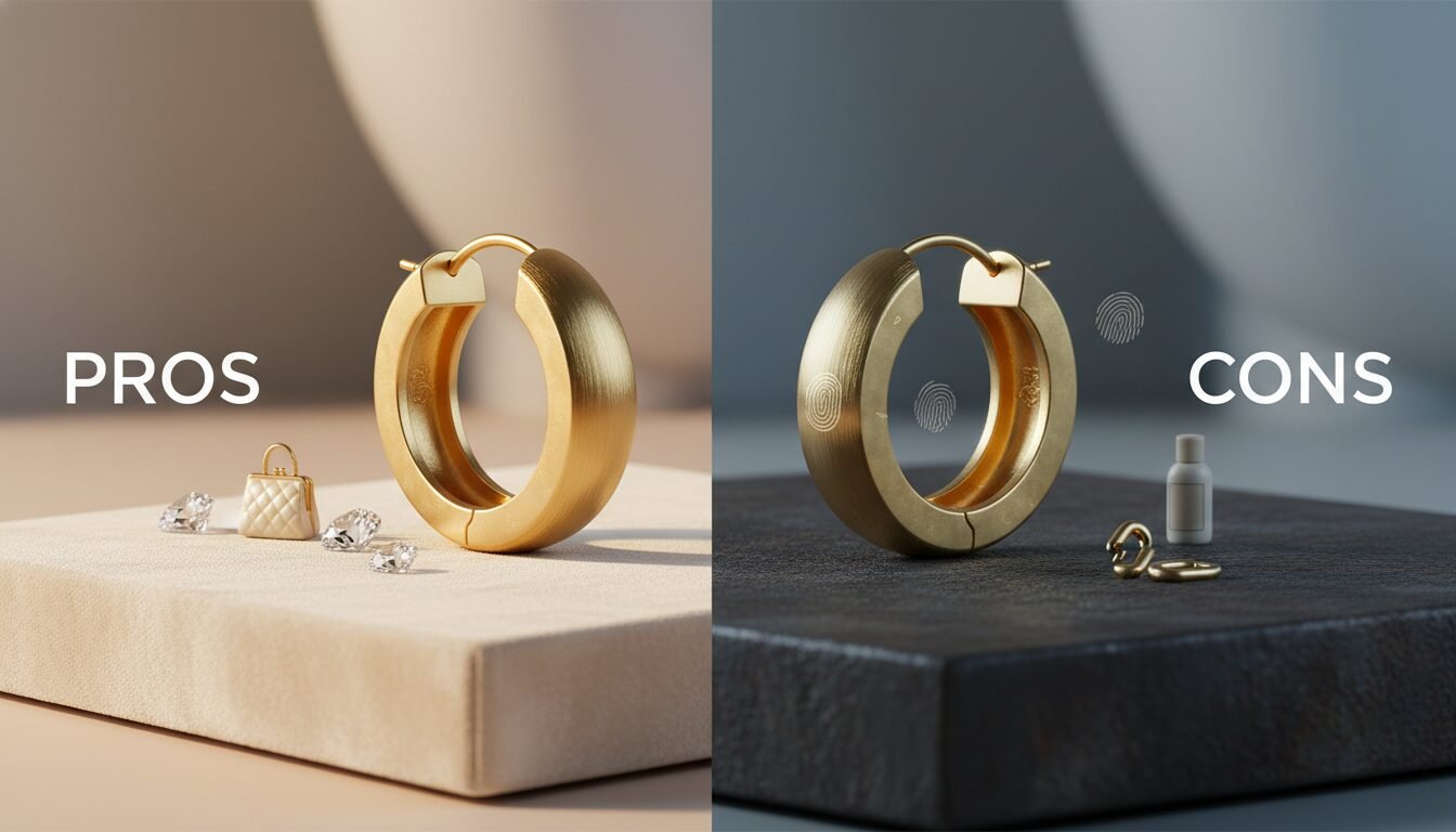 Pros and Cons - a gold earring | LEXAZI
