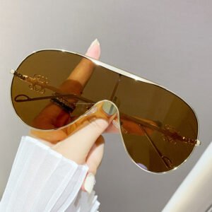 Gradient Aviator Sunglasses - Metal Frame UV400 Protection - image 4