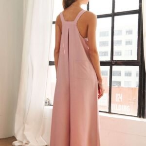 ADORA Square Neck Wide Leg Overalls – Mauve - image 3
