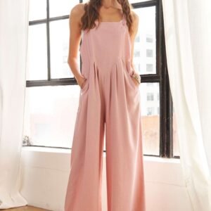 ADORA Square Neck Wide Leg Overalls – Mauve - image 4