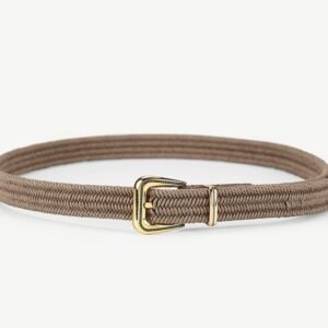 Belt Braided Elastic Stretch Waist - Khaki Woven - image 2