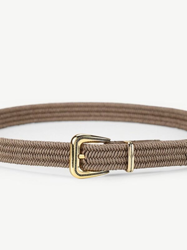 Belt Braided Elastic Stretch Waist - Khaki Woven - alternate view