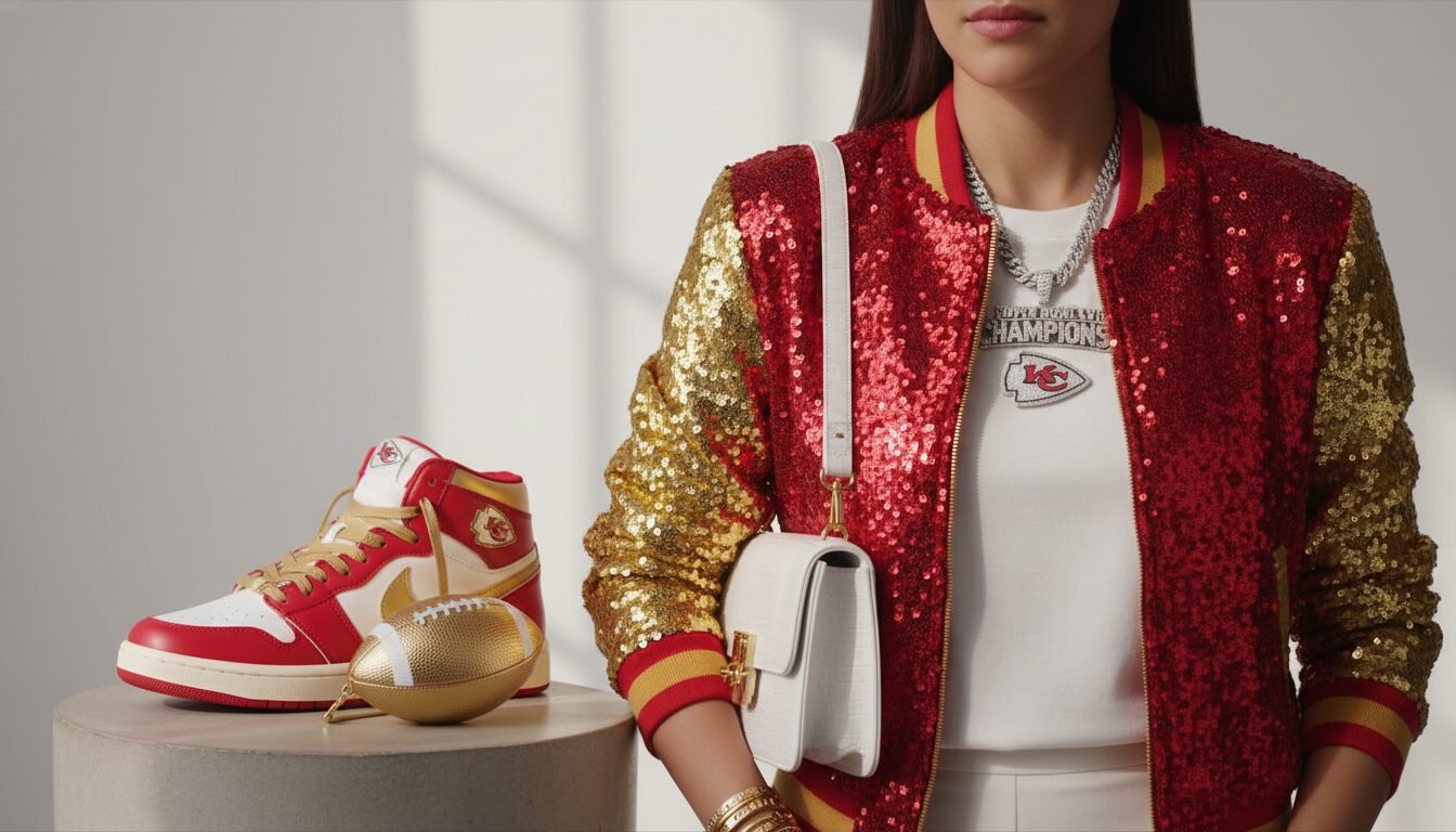 The Complete Game-Day Look: Outfit and Accessories - brittany mahomes super bowl necklace | LEXAZI