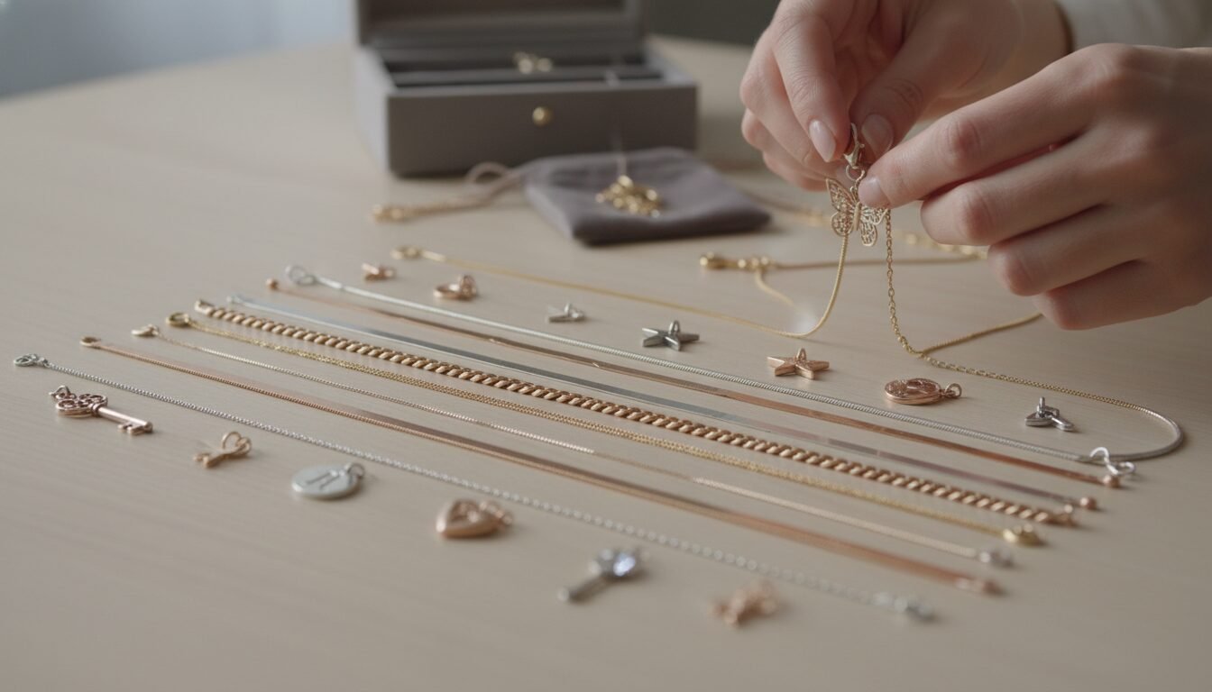 How to Choose the Right Chain for Your Charms - charms on a necklace | LEXAZI