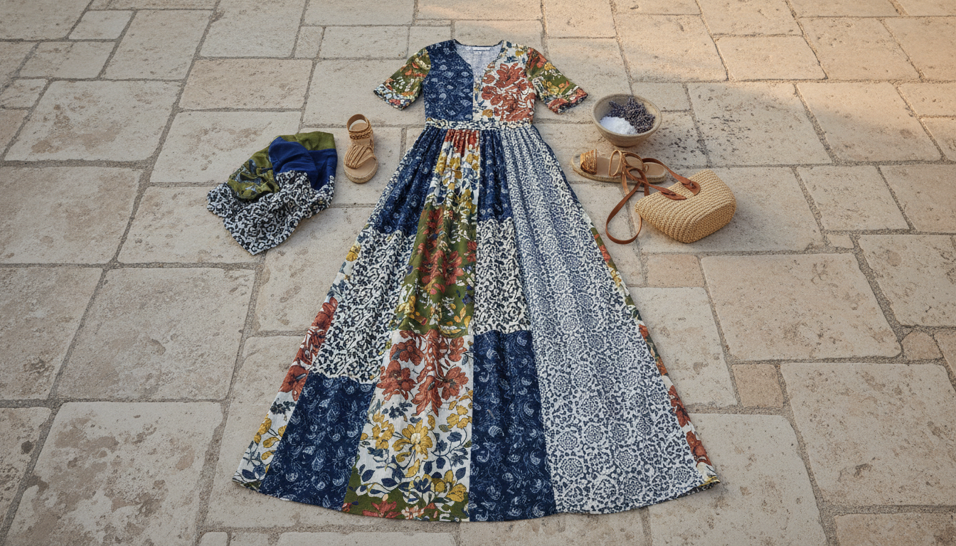 Choosing Colors and Prints for Mediterranean Magic - maxi dress | LEXAZI