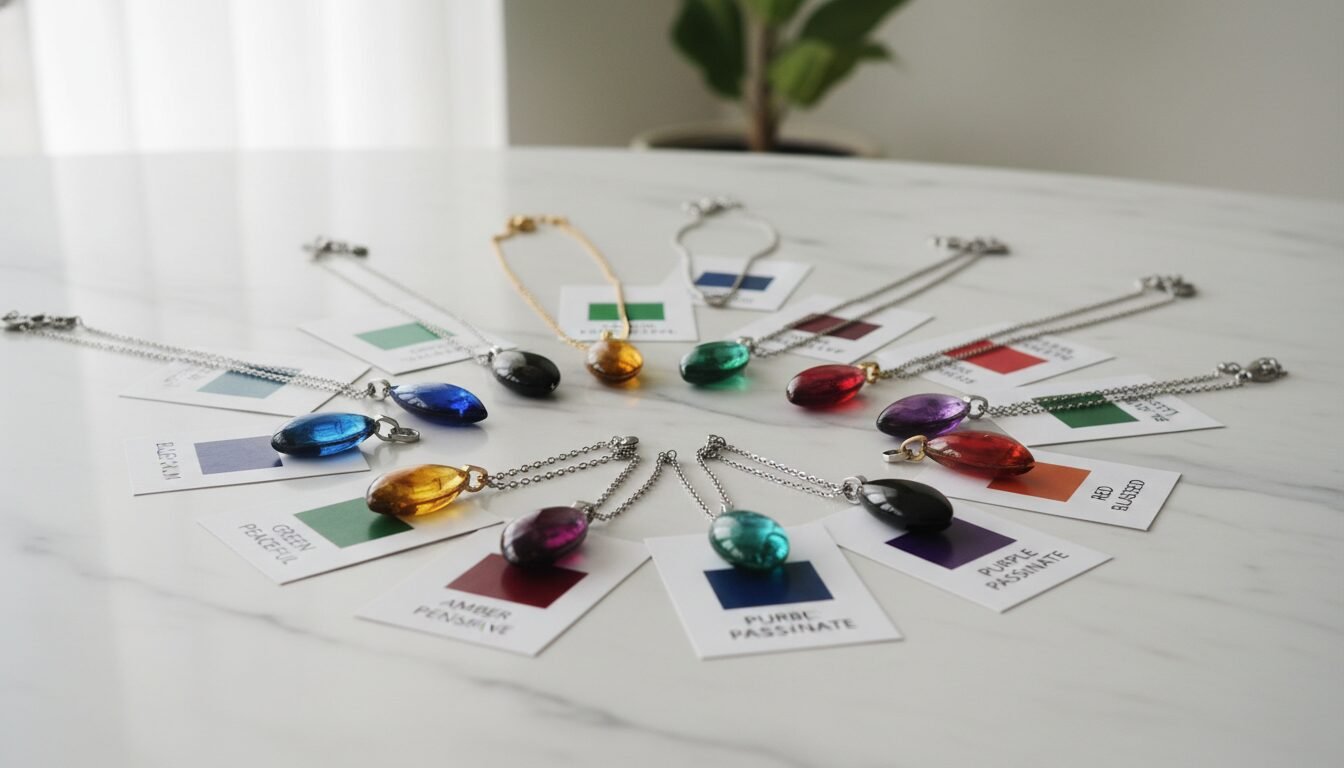 What Are Mood Necklaces and How Do They Work? , color meanings for mood necklace guide by LEXAZI